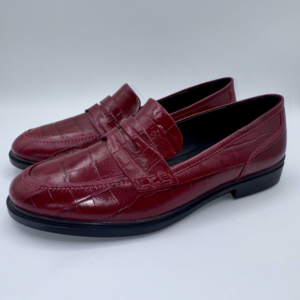 Ecco Classic 15 Penny Loafers Women's Size 8 EU 39 Brick Red Leather - Picture 16 of 16